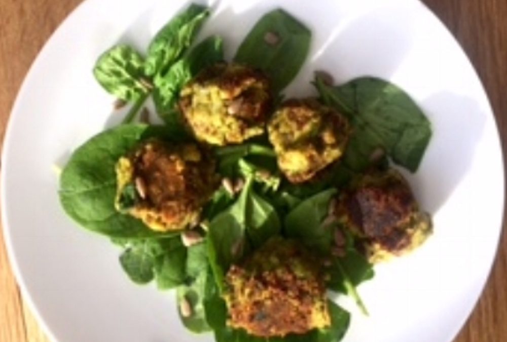 Spinach & chia seed falafels