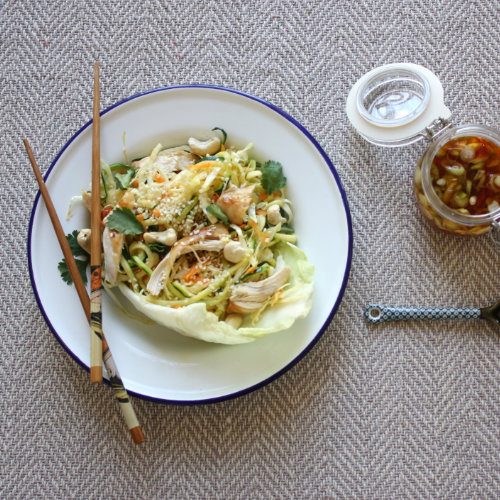 Chicken courgetti noodles