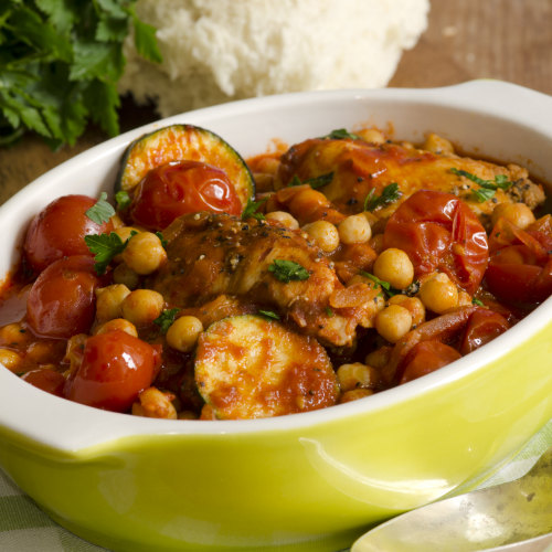 Chicken tagine with cauliflower couscous