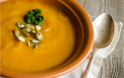 Butternut Squash & chilli soup (with pumpkin seeds)