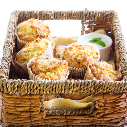 Courgette & feta muffins