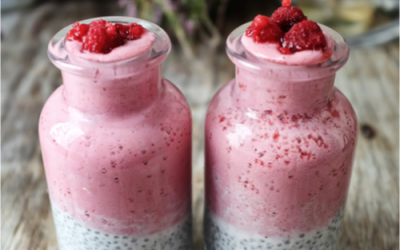 Chia smoothie breakfast pots