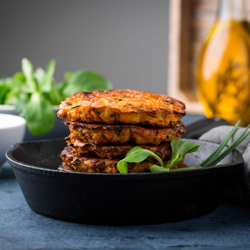 Sweet potato and broccoli fritters