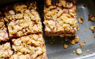 Raspberry Nutty Flapjacks