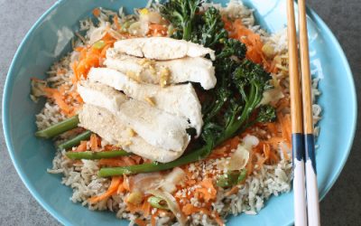 Brown Rice, Chicken and Pickled Ginger Salad