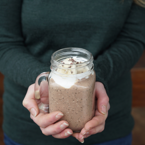 Maca, Almond Butter & Cacao Overnight Oats